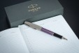 Ручка-роллер Parker Sonnet Sand Blasted Metal&Violet Lacquer