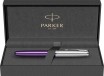 Ручка-роллер Parker Sonnet Sand Blasted Metal&Violet Lacquer